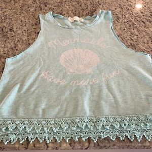 Mermaid Cropped Crocheted Top